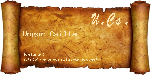 Ungor Csilla névjegykártya